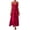 Red, variant on Women's Spaghetti Strap V-Neck Smocked Maxi Dress Empire Waist Long Dress for Summer Beach Wedding Guest (Red,S)