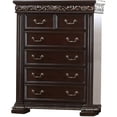 thumbnail image 2 of Best Master Furniture Africa 44" 6 Drawer Traditional Solid Wood Chest in Cherry, 2 of 2