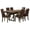 Natural Walnut/Chocolate - 7-Piece, variant on Coaster Spring Creek 5-Piece Rectangular Dining Table Set, Chocolate