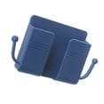 thumbnail image 4 of Remote Control Storage Box Wall Mounted Control Holder; Wall Phone Holder Plastic Case Organizer for Home Office, Blue, 4 of 8
