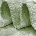 thumbnail image 6 of Mocaletto Luxury 3 Piece Queen Size Quilts, Elegant&Reversible Quilt Set Sage Green Bedding Set with Pillow Shams, Soft Lightweight Microfiber Bedspread, Queen Size Bedding Coverlet, 6 of 7