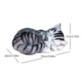 thumbnail image 3 of Cat Garden Statue Outdoor Decor,Sleeping Cat Statue Garden Decor,Outdoor Cat Sculpture & Figurine Lawn Ornament,Grey Tabby Statue for Patio, awn,Yard Decorative, 3 of 5