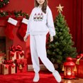 thumbnail image 5 of Piuwrlz Girls 2pcs Jogger Set Toddler Sweatsuits Sets Pocket Christmas Round Neck Sweats and Sweatpants White Size 4 Years, 5 of 9