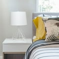 thumbnail image 3 of All the Rages LT1054-WHT Elegant Designs Wired Metal Table Lamp, White, 3 of 4
