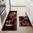 thumbnail image 2 of Red Wine Kitchen Rugs and Mats 2 Piece Set Washable Kitchen Mats 17"x47"+17"x30"(Wine), 2 of 6