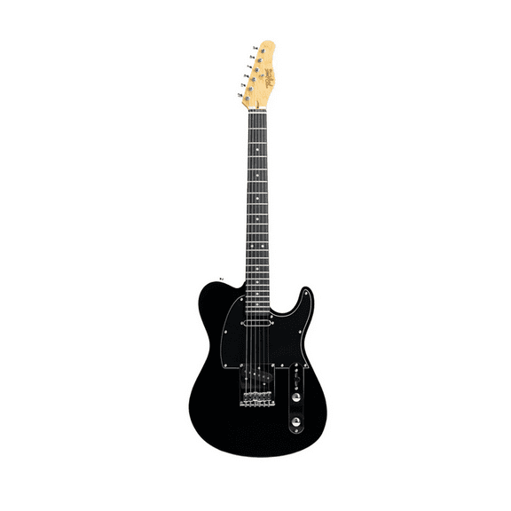 Tagima T 550 BK-DF/BK Electric Guitar, Maple Fretboard, Black w/ Black Pickguard