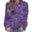 Purple, variant on Funny Pumpkin Print Sweatshirts for Women Halloween Witch Bat Graphic Sweater Long Sleeve Round Neck Pullovers Green XXL
