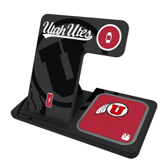 Keyscaper Utah Utes 3-In-1 Wireless Charger