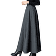 thumbnail image 5 of 1PCS2023 Autumn and Winter Woolen Mid-Length Dress-Gray [86CM Long Skirt/With Pockets]-M, 5 of 5