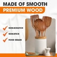 thumbnail image 4 of Cheer Collection Premium Teak Wood Spatula Set â€“ Handcrafted 4-Piece Kitchen Utensil Set, 4 of 4