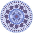 thumbnail image 1 of Ahgly Company Machine Washable Indoor Round Transitional Heavenly Blue Area Rugs, 4' Round, 1 of 7
