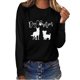 thumbnail image 1 of Blusa de manga larga con cuello redondo suelta informal estampada para mujer Fridja  hkj1209, 1 of 8