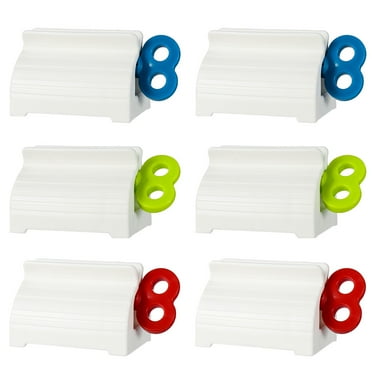 HEQUSIGNS 6 Pcs Rolling Toothpaste Roller Squeezer, Tube Toothpaste Squeezer, Multi-Purpose Toothpaste Dispenser, Rotate Toothpaste Holder Stand for Bathroom(3 Random Colors)