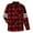 Red - blackred, variant on Project 28 Womens 3 stripe Varsity Plaid Button Up Shirt, Red, Medium