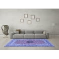 thumbnail image 3 of Ahgly Company Indoor Square Persian Blue Traditional Area Rugs, 6' Square, 3 of 4