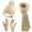 Beige Hat fot Girl and Boy, variant on AINIYS Winter Warm Wool Hat Scarf Gloves Set Double Layer Thick Knitted Fashion Casual Windproof Ear Protection Daily Use Cozy Beige Free Size