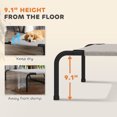 thumbnail image 3 of PawHut Elevated Dog Bed Large Breeds Outdoor Dog Bed Breathable Mesh Steel Frame Beige 60"L, 3 of 9