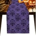 thumbnail image 1 of Halloween Table Runner, Halloween Decorations Bats Pumpkin Purple Backgound Fall Home Decor for Kitchen, Home, Dining Table, 13x108In, 1 of 8