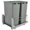 thumbnail image 1 of Rev-A-Shelf Double 50 Qt Pull Out Soft-Close Steel Kitchen Garbage Can, 1 of 11
