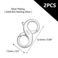 thumbnail image 5 of Alexcraft Double Opening Lobster Clasps, Silver and Gold Plated 925 Sterling Silver Lobster Clasp Jewelry Making Clasps Necklace Connectors for DIY Jewelry Making and Repairing, 5 of 7