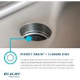 thumbnail image 6 of Elkay LRAD191865PD3 Lustertone Stainless Steel 19" x 18" x 6-1/2" Single Bowl Top Mount ADA Sink with Perfect Drain, 6 of 8