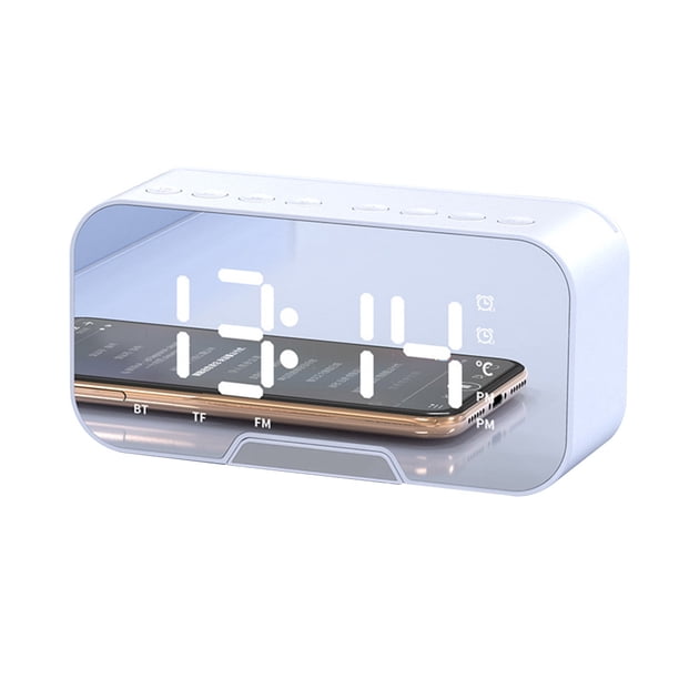 Reloj despertador Reloj digital LED Manos libres compatible con Bluetooth Alarma con pantalla LED Suministros para el hogar, Blanco Advancent EL001111-04B