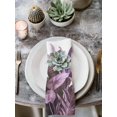 thumbnail image 3 of Hokiten Kitchen Dinner Napkins Set of 4 Purple Tropical Leaves Cloth Napkins Reusable Washable Table Napkins for Weddings Cocktail Parties Holiday Table Decor 20x20 Inch, 3 of 8