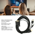 thumbnail image 4 of Adaptador de Interfaz Multimedia VGA A HD, Cable de Video Cable USB FUENTE DE ALIMENTACIÓN USB 5.9 PIES Resolución Profesional de 1080p para el Monitor para la Compuficadora, 4 of 7