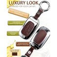 thumbnail image 4 of Key Fob Cover Compatible with Honda Accord Civic CR-V HR-V Pilot Ridgeline 2022-2026 5 Button Metal Keychain Case Holder Protector,coffee, 4 of 6
