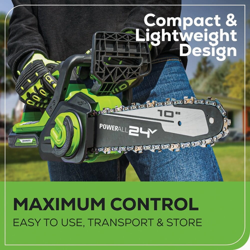 Greenworks Tools Greenworks 24V 10" Cordless Chainsaw Kit