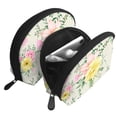 thumbnail image 3 of YFYANG 2 Piece Women's Portable Makeup Bags, Vintage Floral Texture Clutch Travel Toilet Bags Cosmetic Organizer, 3 of 7