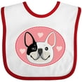 thumbnail image 3 of Inktastic French Bulldog Dog Girls Baby Bib, 3 of 4