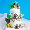 thumbnail image 2 of Decoración de pastel de animales del bosque de dibujos animados, elefante, Tigre, 1 ° Safari de la jungla, decoración de fiesta de feliz cumpleaños para niños, 13 estilos, 2 of 4