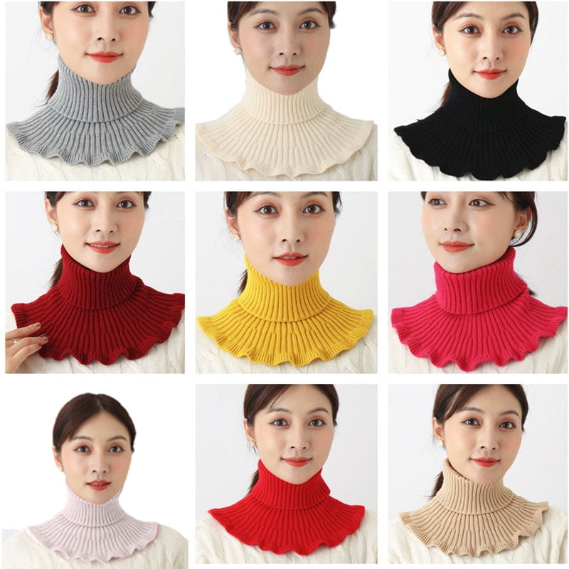 Wavy Turtleneck Dickie Turtleneck Neck Warmer Durable Elegant for Women Girl New Walmart