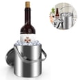 thumbnail image 3 of Silver Ice Container With Double-Wall Stainless Steel, Space-Saving Design For Cocktail Bar Or Party, Portable Cooler Keeps Drinks Refreshingly Cold, 3 of 5