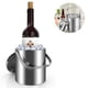 thumbnail image 3 of Cubiteras, Cubitera de doble pared de acero inoxidable de 1,2 litros con pinzas y tapas, Cubitera gruesa Cubitera de hielo con pinzas para fiestas, vino, cervezas, etc. -14×25cm (Silver1, 1) Vhermosa WL-00279, 3 of 5