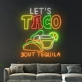 thumbnail image 4 of Handmadetneonsign Let's Tacos Bout Tequila Neon Sign, Tequila Tacos LED Light, Tacos Tequila Neon, 4 of 5