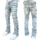 thumbnail image 2 of Pantalones Vaqueros Pitillo Rasgados Para Hombre Azul, 2 of 6