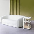 thumbnail image 6 of LEDREM Small End Table with 3-Tier Storage, Industrial Tall Nightstand for Living Room, Bedroom, Office, White, 6 of 7