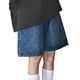 thumbnail image 2 of MKLEKYY Pantalones Cortos Deportivos Para Mujer, Pantalones Cortos Holgados De Mezclilla, Pantalones Cortos Para Mujer, Pantalones Cortos Largos Hasta La Rodilla Para Mujer., 2 of 4