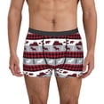thumbnail image 2 of Bingfone Buffalo Plaid Forest Men's Underwear - Casual Stretch Boxer Briefs-Medium, 2 of 7