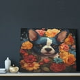 thumbnail image 3 of Logiee Cute Colorful Flower French Bulldog Print Canvas Wall Art ,Art Poster,Canvas Decorative Picture,Decor Wall Pictures for Living Room Bedroom Bathroom,Ready to Hang, 3 of 6