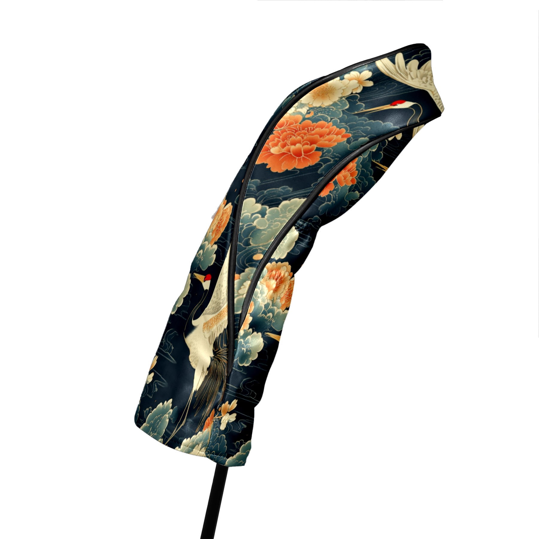 Golf Club Covers PU Leather Waterproof Head Covers for Fairway Woods Hybrids Cranes White Clouds