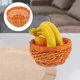 thumbnail image 1 of KALLORY Canasta De Almacenaje Tejida En Rattan Color Marrón Claro Para Cocina Y, 1 of 6