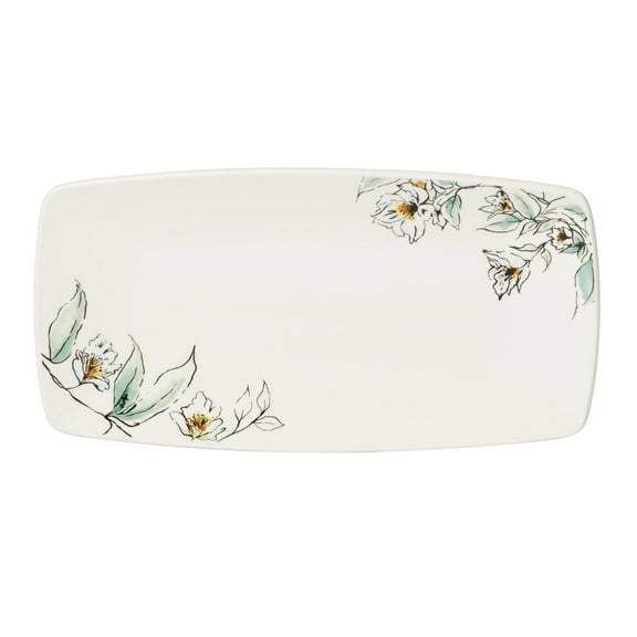 Oneida Entertain 365 Botanica Porcelain Hors d'Oeuvres Serving Tray