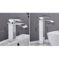 thumbnail image 5 of Mezclador de lavabo de montaje en cubierta para cambio rápido, mezclador en cascada con control de manija única para ajuste sin esfuerzo de la temperatura y el flujo del agua, diseño moderno con, 5 of 5