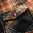 thumbnail image 5 of IWRICH Men's Flannel Shirt Casual Regular Fit Long Sleeve Button down Plaid Shirt with Flap Pockets Dark Gray XXXL, 5 of 7