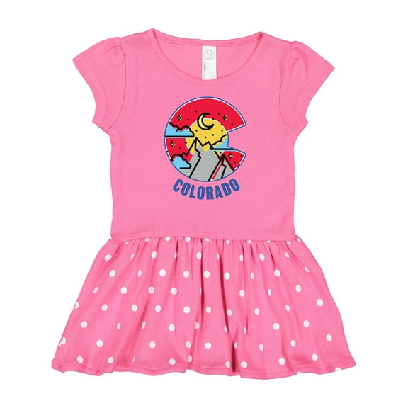 Inktastic Colorado Mountain Scene with Clouds and Moon Gift Baby Girl Dress