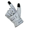 thumbnail image 5 of ZAMGEAR Leather Motorcycle Gloves With Reinforced Knuckles, Touchscreen Finger Tips, White, 5 of 6