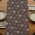 thumbnail image 5 of Table Runners 120 Inches Long Dress Scarves, Brown Daisy Farmhouse Coffee/Dining/Kitchen Table Runner for Living Room, Modern Farmhouse Chrysanthemum Floral 13x120 Inch, 5 of 9